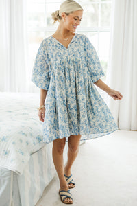 NURSING COLLECTION: It's All True Blue Toile Dress