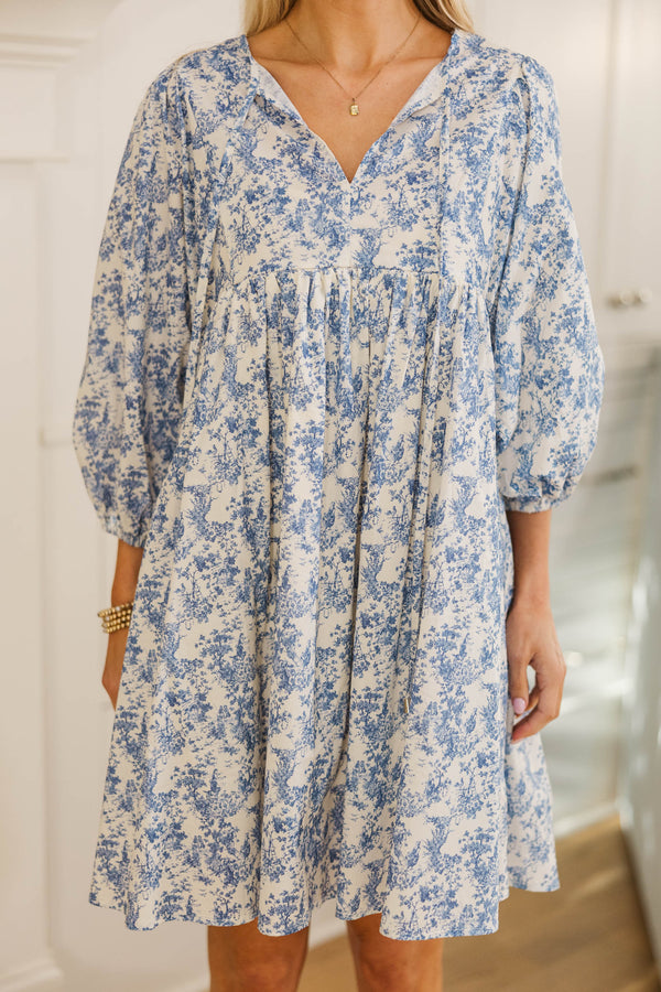 NURSING COLLECTION: It's All True Blue Toile Dress