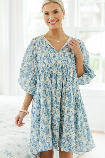 NURSING COLLECTION: It's All True Blue Toile Dress – Shop the Mint