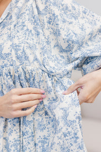 NURSING COLLECTION: It's All True Blue Toile Dress