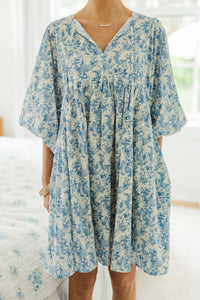 NURSING COLLECTION: It's All True Blue Toile Dress