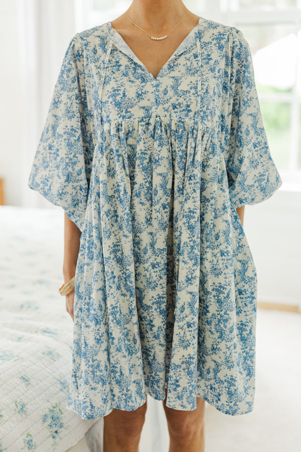 NURSING COLLECTION: It's All True Blue Toile Dress