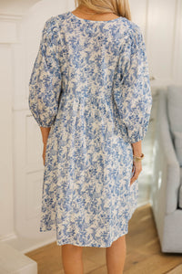 NURSING COLLECTION: It's All True Blue Toile Dress