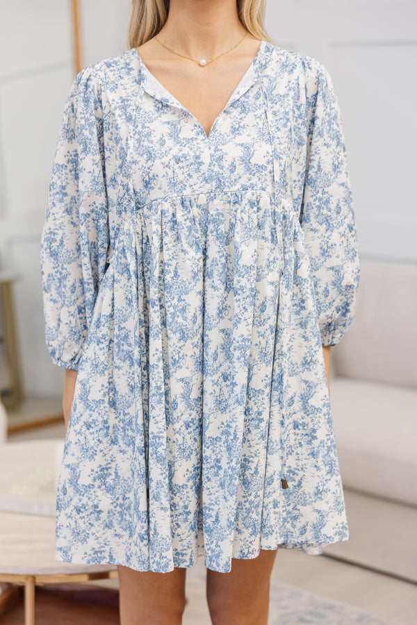 NURSING COLLECTION: It's All True Blue Toile Dress