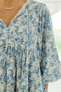 NURSING COLLECTION: It's All True Blue Toile Dress