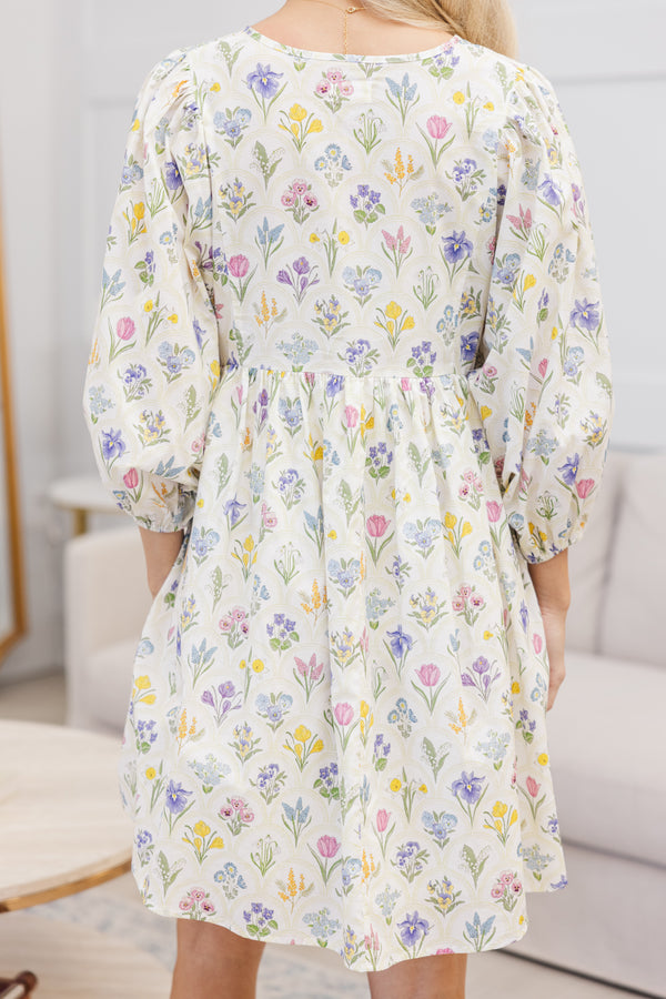 NURSING COLLECTION: It's All True Cream Floral Dress