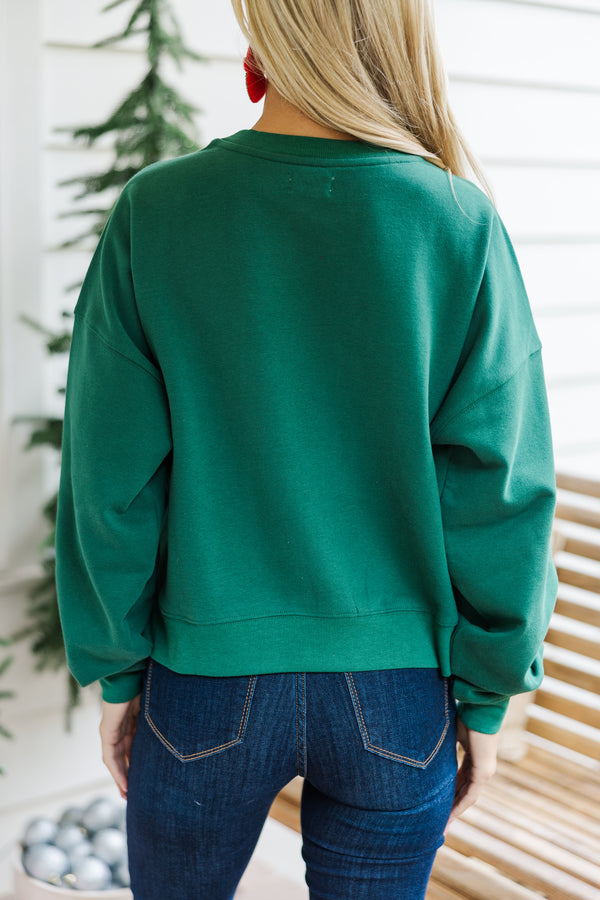 Christmas Means More Emerald Embroidered Sweatshirt