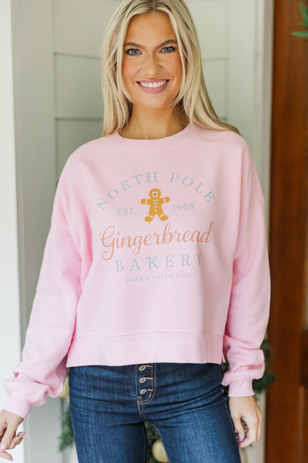 North Pole Bakery Pink Graphic Sweatshirt