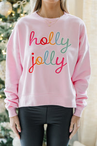 Holly Jolly Pink Graphic Sweatshirt