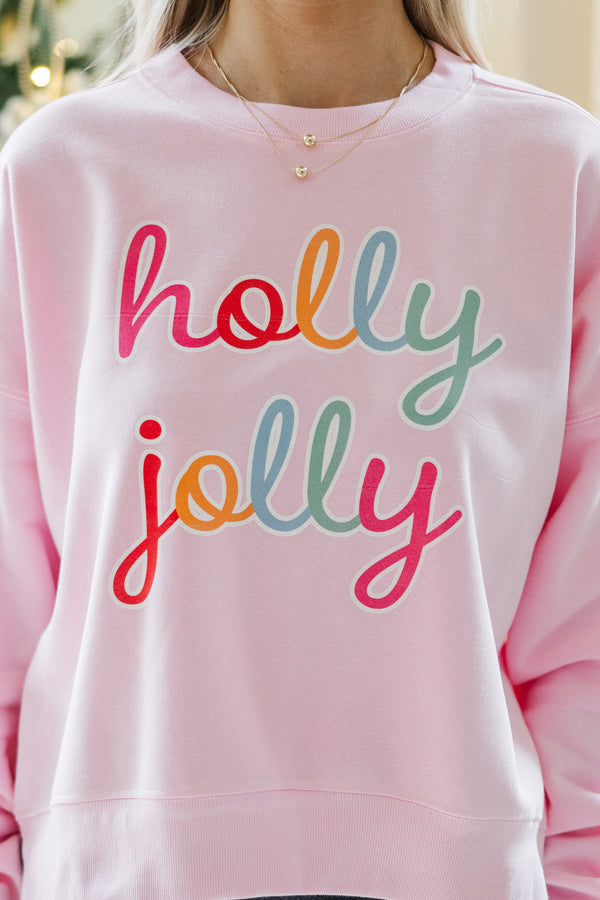 Holly Jolly Pink Graphic Sweatshirt