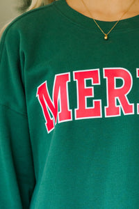 Merry Everything Emerald Graphic Sweatshirt