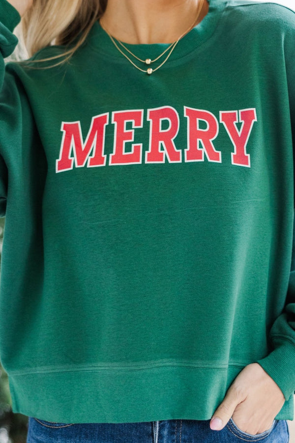 Merry Everything Emerald Graphic Sweatshirt