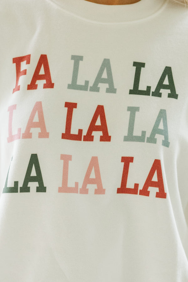 Falala White Graphic Sweatshirt