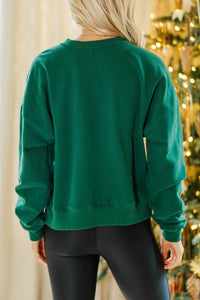 Farm Fresh Christmas Trees Emerald Graphic Sweatshirt