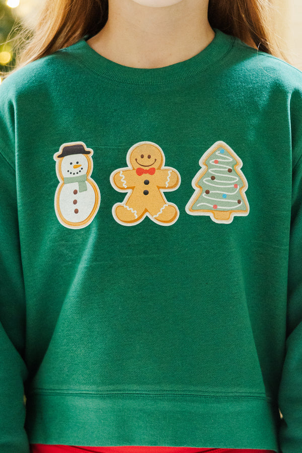 Girls: Christmas Cookies Emerald Graphic Sweatshirt