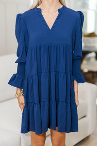 NURSING COLLECTION: In Your Happy Place Navy Blue Dress