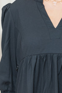 NURSING COLLECTION: In Your Happy Place Black Dress
