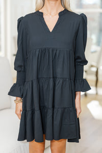 NURSING COLLECTION: In Your Happy Place Black Dress