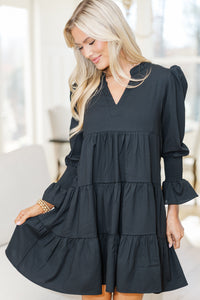 NURSING COLLECTION: In Your Happy Place Black Dress