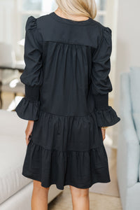 NURSING COLLECTION: In Your Happy Place Black Dress
