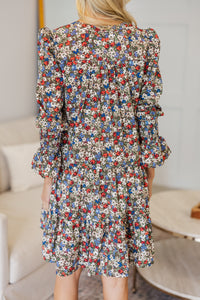 NURSING COLLECTION: In Your Happy Place Rust Ditsy Floral Dress