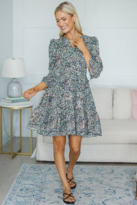 NURSING COLLECTION: In Your Happy Place Olive Green Leopard Dress