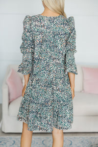 NURSING COLLECTION: In Your Happy Place Olive Green Leopard Dress