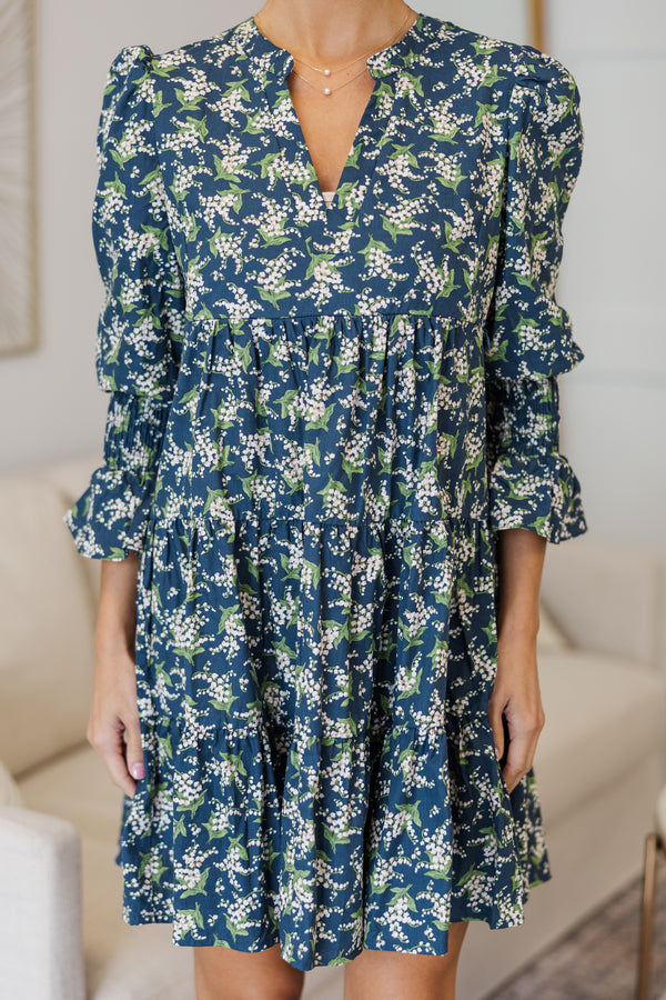 NURSING COLLECTION: In Your Happy Place Navy Floral Dress