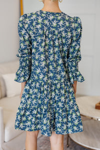 NURSING COLLECTION: In Your Happy Place Navy Floral Dress