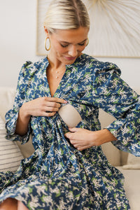 NURSING COLLECTION: In Your Happy Place Navy Floral Dress