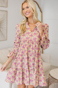 NURSING COLLECTION: In Your Happy Place Magenta Paisley Dress