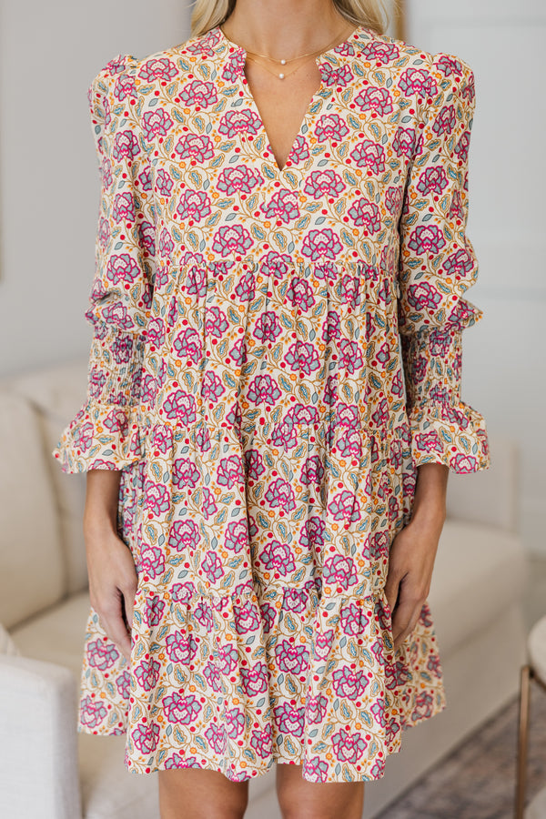 NURSING COLLECTION: In Your Happy Place Magenta Paisley Dress