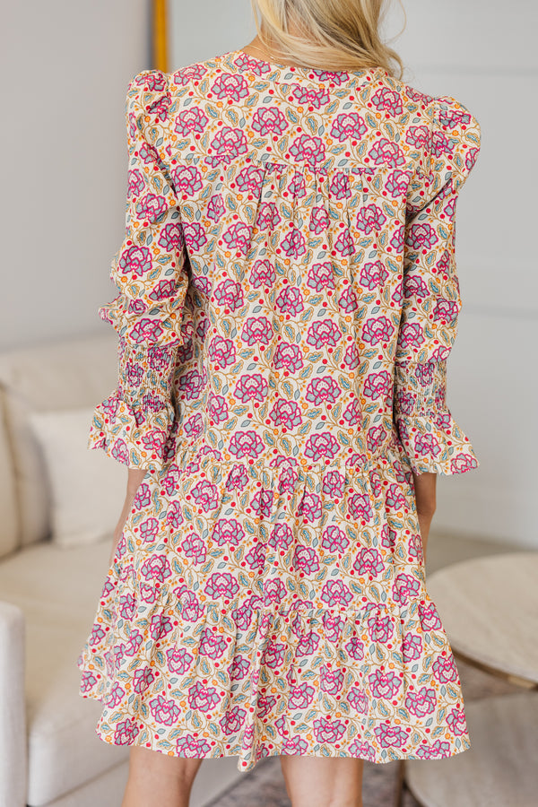 NURSING COLLECTION: In Your Happy Place Magenta Paisley Dress