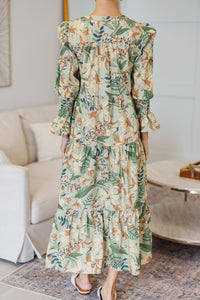 NURSING COLLECTION: What A Surprise Sage Floral Midi Dress