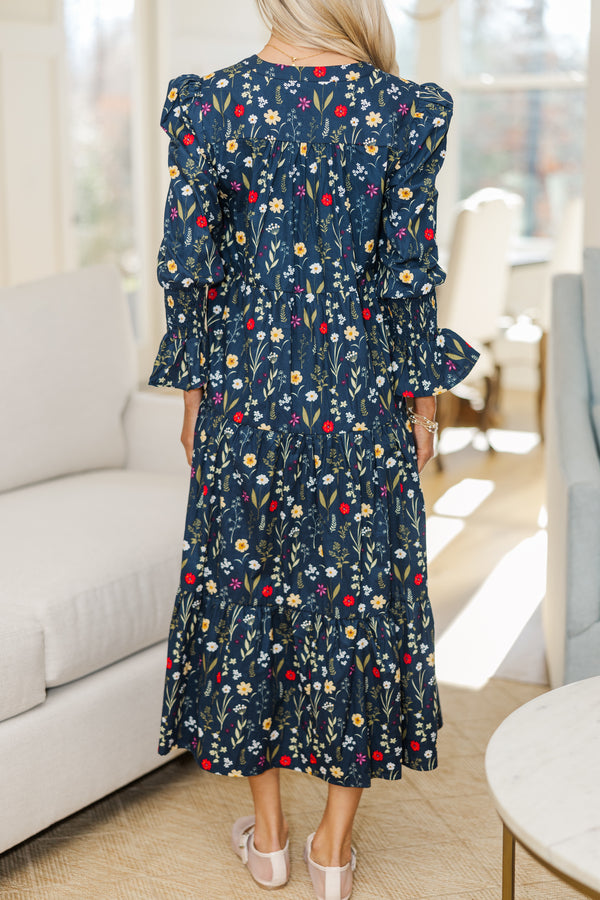 NURSING COLLECTION: What A Surprise Navy Floral Midi Dress, Medium - The Mint Julep Boutique | Women's Boutique Clothing NURSING COLLECTION: What A Surprise Navy Floral Midi Dress, Medium - The Mint Julep Boutique | Women's Boutique Clothing