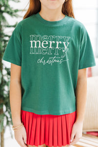 Girls: Always Merry Emerald Graphic Tee