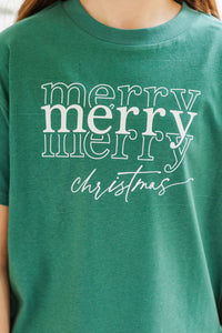 Girls: Always Merry Emerald Graphic Tee