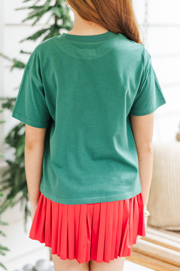 Girls: Always Merry Emerald Graphic Tee