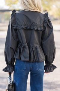 Just A Thought Black Bow Blouse