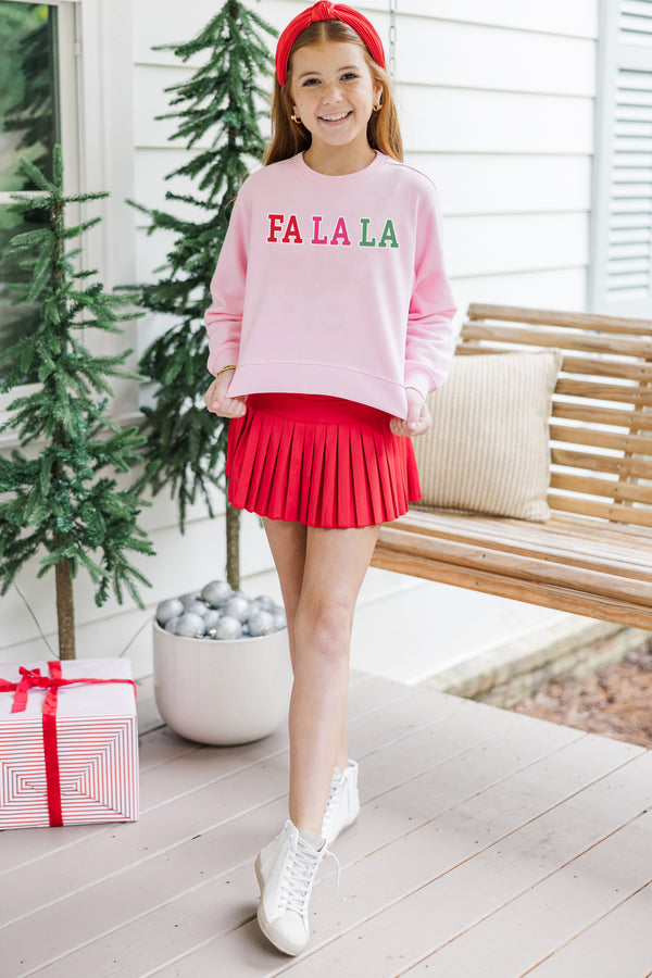 Girls: Falala Light Pink Graphic Sweatshirt