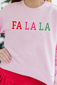 Girls: Falala Light Pink Graphic Sweatshirt