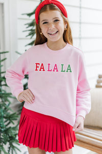 Girls: Falala Light Pink Graphic Sweatshirt