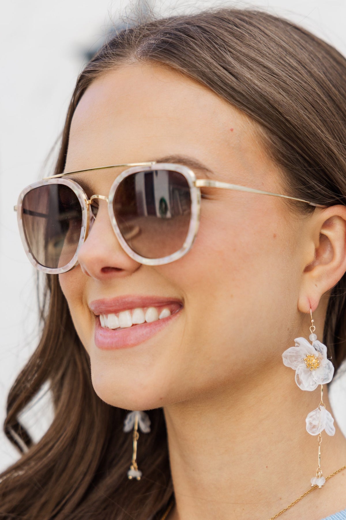 Freyrs - Weston Round Pink Pearl Sunglasses main image 1