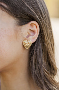 Girls: Gold Heart Earrings