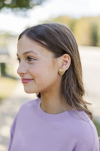 Girls: Gold Heart Earrings