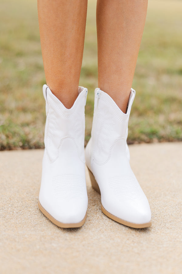 Girls: The Gracen White Booties