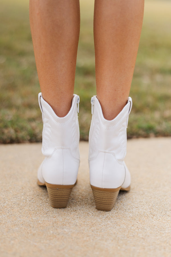 Girls: The Gracen White Booties