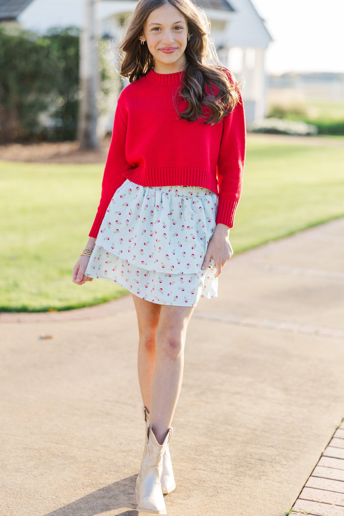 Girls Floral Skort main image 0