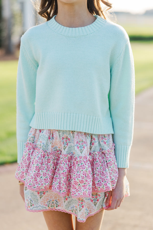 Girls: The Lucy Mint Green Sweater