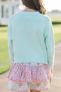 Girls: The Lucy Mint Green Sweater